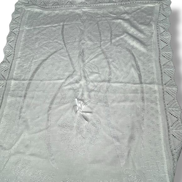 Baptism Blanket Creaciones Baby Patros Afghan Virgin Mary Christening Receiving - Picture 14 of 14